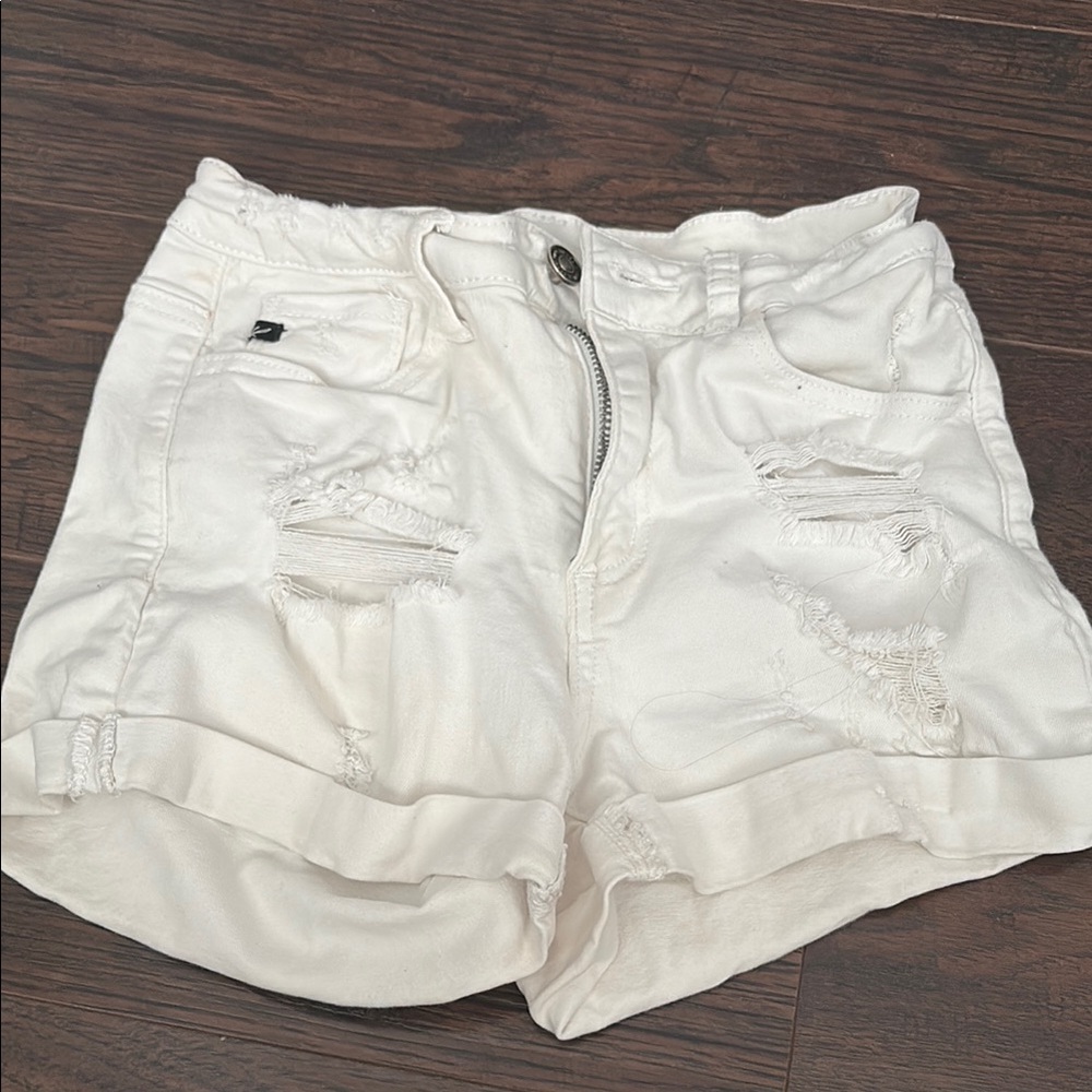 KanCan White Jean Shorts Casual Mid-Thigh
